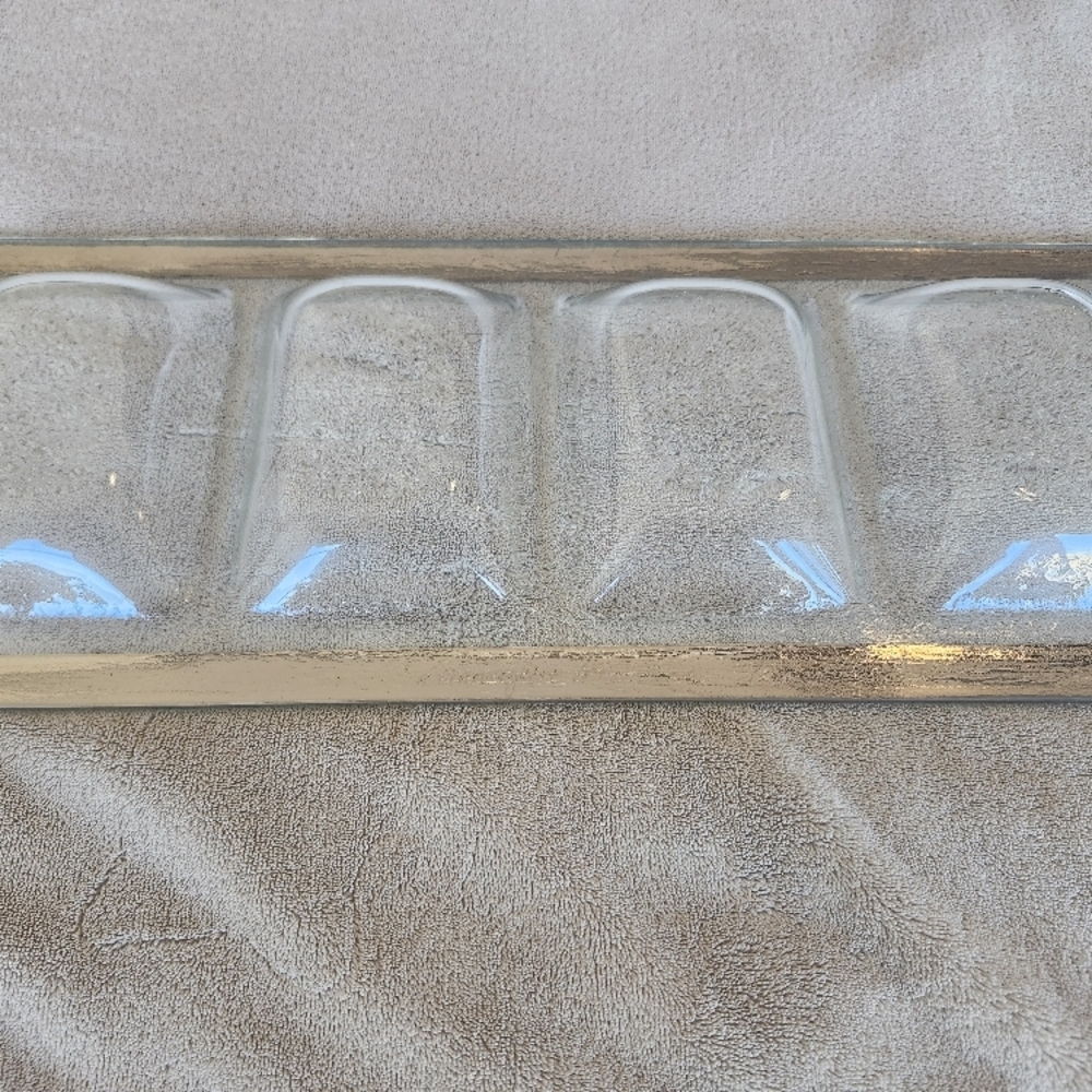 Annie Glass Elegant Clear Glass Art Organizer with Four Compartments - Picture 4 of 11